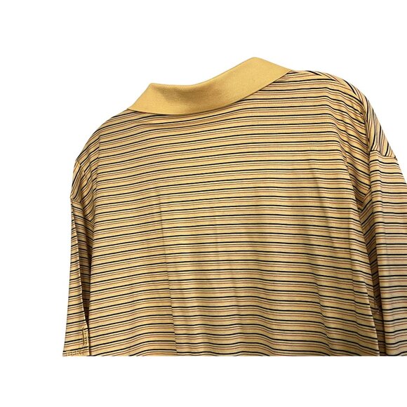 Fairway & Greene Flint Hills Resources Yellow Striped Mens Golf Polo Large - Picture 4 of 13